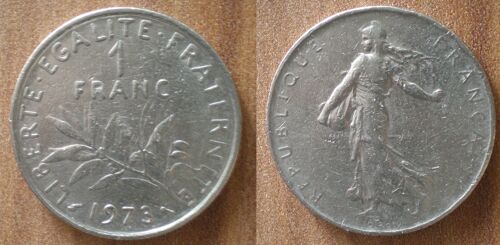 France 1 Franc 1973 Piece Semeuse Francs Nickel
