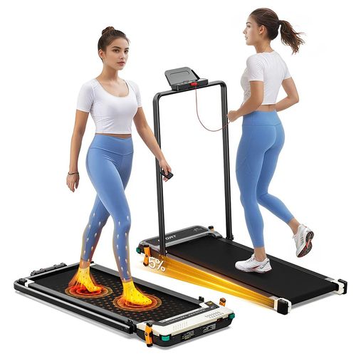 Tapis De Marche Double Face Akluer 520a-B, Moteur 2.5ch Silencieux, 150kg, 6.4km/H, Inclinaison Manuelle, Masseur De Pieds Intégré, Pour Maison Bureau