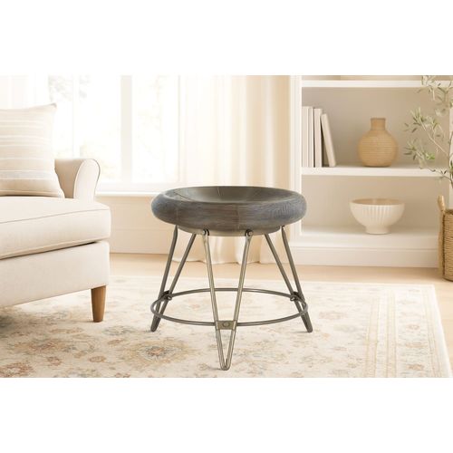 Tabouret bas en métal de style industriel