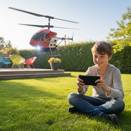 Hélicoptère Drone Caméra 2mp Intégrée Wifi, Vol Stable Et Télécommande 1-Clic, Led, Support Smartphone