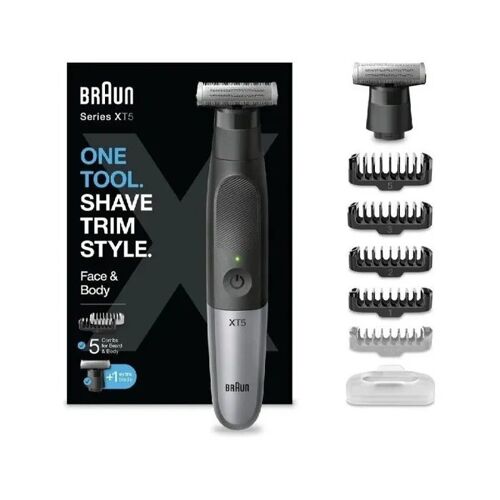 Tondeuse Rasoir Hybride - Braun - Xt5110 - Grille Métallique 4d - 100 % Étanche - Autonomie 45 Min