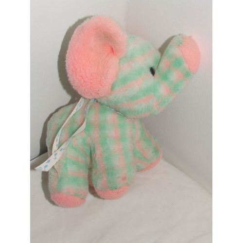 ELEPHANT AJENA ANCIEN VINTAGE VERT ROSE 25 cm