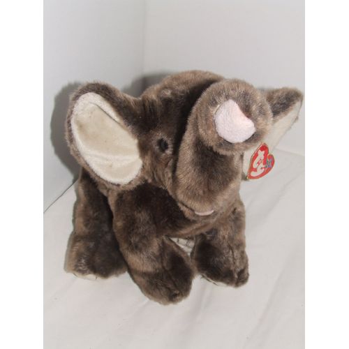 ELEPHANT TY MARRON TOUT DOUX 30 cm