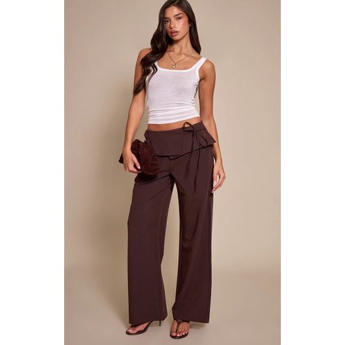 Femme Pantalon Large Chocolat À Partie Superposée | Taille 32