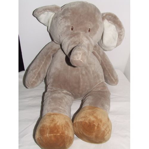 GRAND ELEPHANT NICOTOY MARRON BEIGE 65 cm