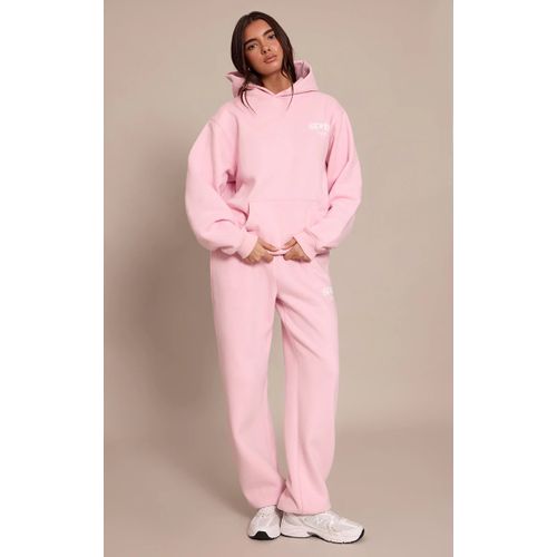 Femme Jogging Sweat Rose Tendre Imprimé ""Plt Sports Club"" À Ourlets Resserrés | Taille Xs