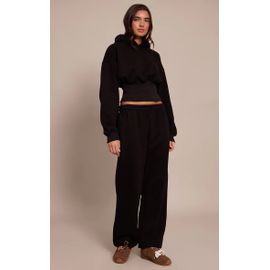 Femme Jogging Noir À Étiquette Plt Et Ourlets Resserrés | Taille Small