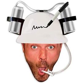 Casque Anti-Soif Blanc Dédicace Avec Stylo