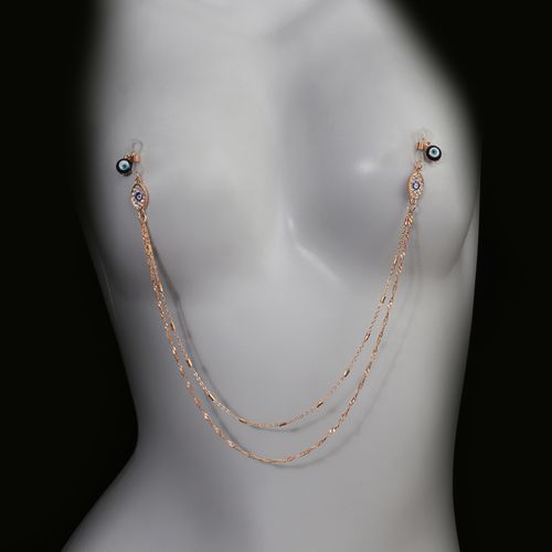 Lingerie Coquine | Body Chain "Oeil Du Malin" Saphir | Bijou Intime & Plaisir Audacieux