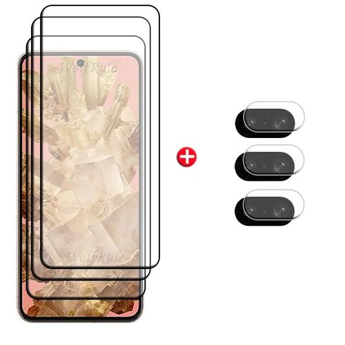 Verre de protection - AILIKA - GOOGLE PIXEL 7 5G - 3 verres écran - 3 verres caméra - Résistant aux rayures