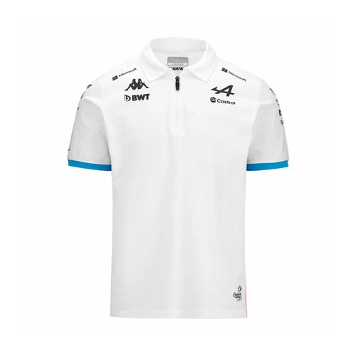 Polo Adrem Bwt Alpine F1 Team Homme Blanc Bleu Rose