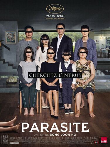 Parasite Affiche Cinéma Originale Roulée Petit Format 53x40cm Bong Joon Ho, Song Kang-Ho, Woo-Sik Choi, Park So-Dam