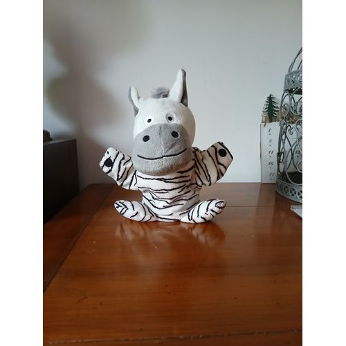 Doudou-marionnette Petit Zèbre