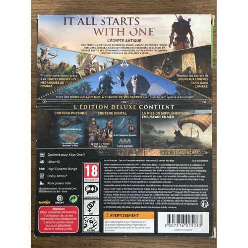 Assassin's Creed Origins Edition Deluxe Exclu Micromania Xbox One