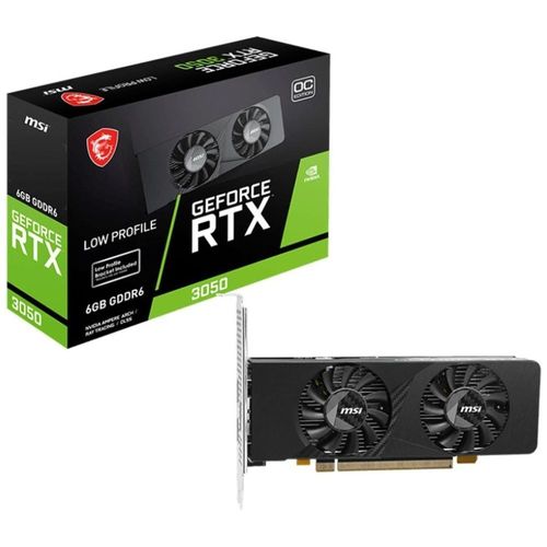 MSI RTX 3050 LP E 6G OC, GeForce RTX 3050, 6.0 GB GDDR6, PCI-Express
