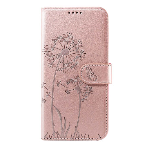 Étui Portefeuille pour iPhone Air Premium Design Fleurs Papillon Zanaé Rose champagne