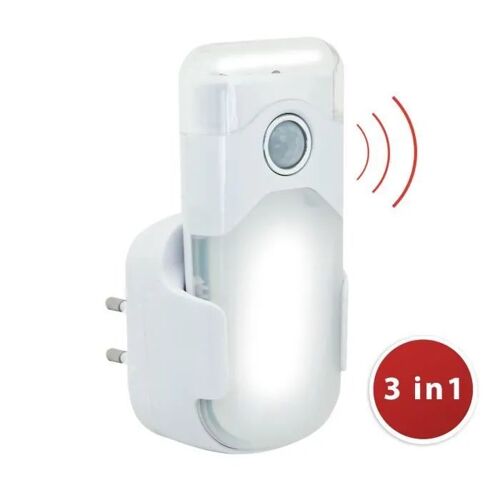 Plafonnier - NIGHT GUARD 2: veilleuse LED avec PIR + torche + lampe anti black-out