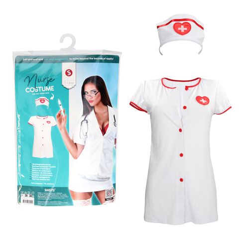 Costume D'infirmière Nurse Costume Blanc - S-Line