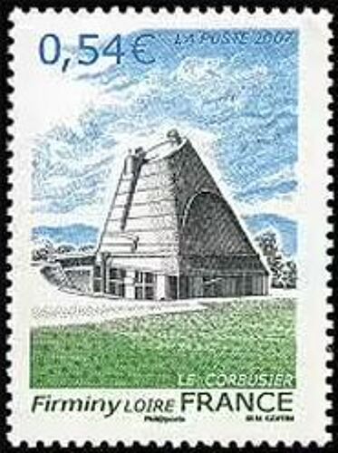 France 2007, Très Beau Timbre Neuf** Luxe Yvert 4087, Église Saint-Pierre À Firminy (Loire), Oeuvre De Le Corbusier.