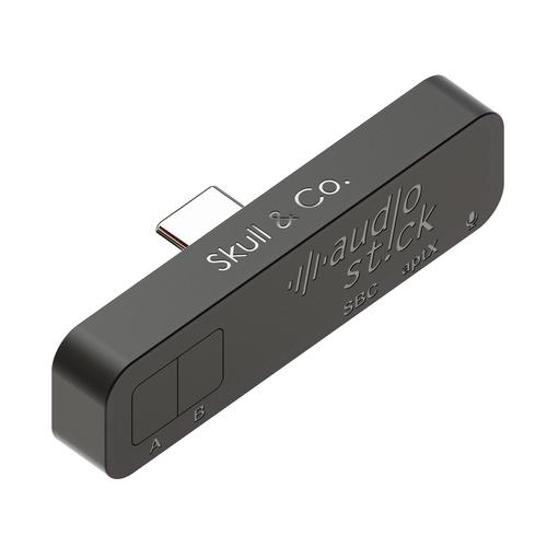 Adaptateur AudioStick Bluetooth 5.2 sans fil à faible latence pour PS5 / PS4, Nintendo Switch/Lite/Autres appareils SAVAGE RAVEN by Skull & Co. , optimisé pour AirPods/Pro, Noir