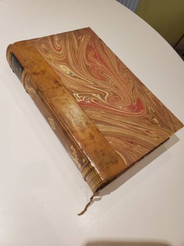 Vie De Jésus - Reliure Demi-Cuir, Dos Orné De Motifs Dorés, Nom Et Titre Dans Un Caisson Noir