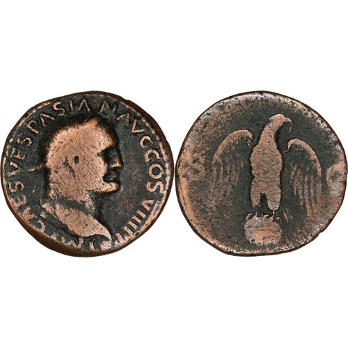 Rome - As - Vespasien - 77 Ad - Aigle Sur Globe - Rare - Ric.764a - 10.03 G. - 27-075