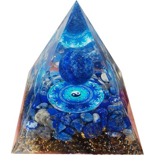 Orgonite Pyramide Pierre De Guérison - Cristal Chakra Reiki Ornement De Vie D'Arbre Symbolise La Percée De Carrière Bonheur Sécurité Santé Cadeau De Guérison Positive - 6cm