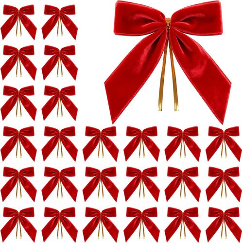 Arc de Noël Ruban pour Sapin, Guirlande,fête, Mariage, Cadeau Décoration - Rouge