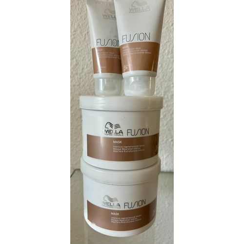 Masque Wella Fusion, 1 Pot 500 Ml : 15 Euros, 1 Tube 75 Ml : 5 Euros 
