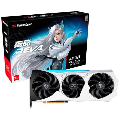 PowerColor Radeon RX 9070 XT Hellhound Reva, Radeon RX 9070 XT, 16 GB GDDR6, PCI-Express