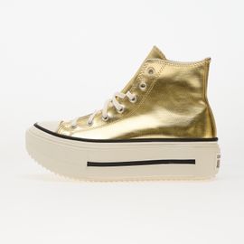 Chaussures Baskets Converse Chuck Taylor All Star Lift Double Stack Metallic Gold/ Egret/ Black Eur