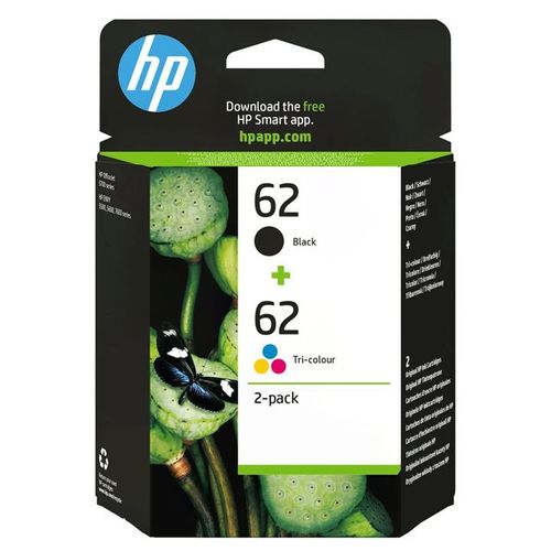 HP 62 2-pack (N9J71AE) - Pack de 2 cartouches d'encre - noir, couleurs