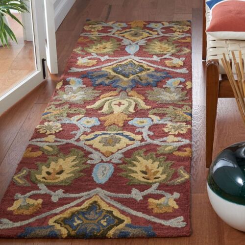 Tapis Laine Rouge/Multicolore 69 X 244 Cm