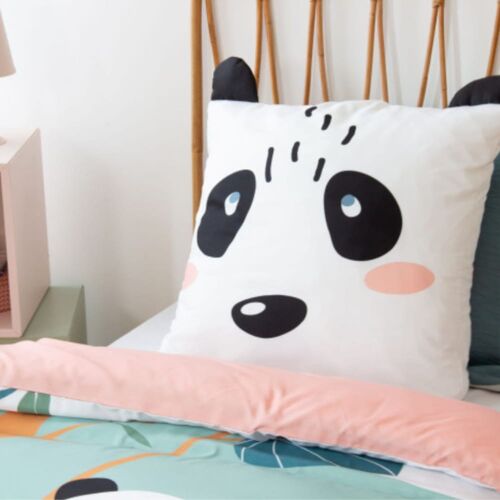 Parure De Lit Enfant Panda ¿ 140x200 Cm + 1 Taie ¿ Coton Imprimé