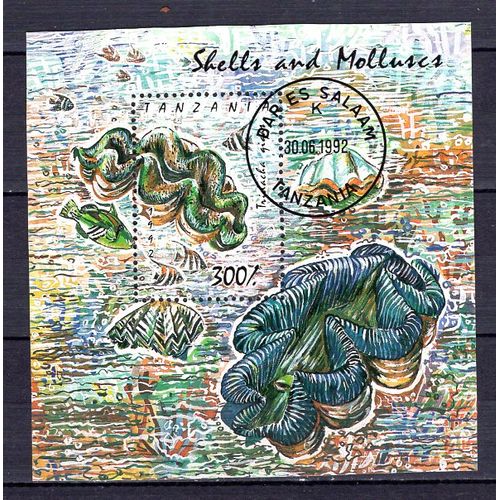 Tanzanie 1992 Faune Marine Les Mollusques Bloc Oblitere Yvert N° 161