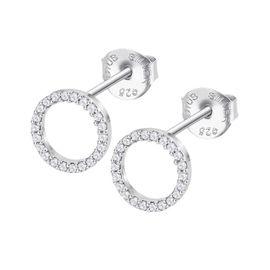 Boucles D'oreilles - Lotus - Silver Redondo - Argent 925 - Oxyde De Zirconium - Design Minimaliste