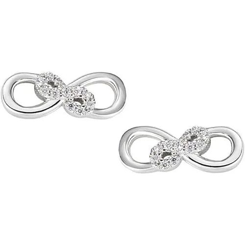 Boucles D'oreilles - Amen - Saint Valentin 2024 - Argent 925 - Zircons Blancs - Rhodium - 1 X 0,4 Cm
