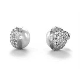 Charmantes Boucles D'oreilles En Acier Avec Zircon Cubique Calypso Jube04458jwrht/U