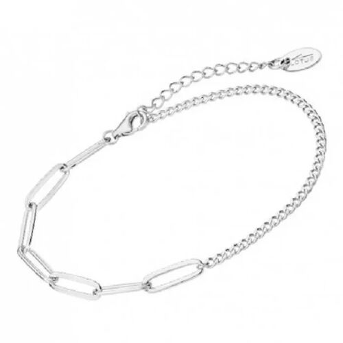 Bracelet - Lotus Silver - Bracelet Lotus Silver Maille Gourmette - Argent - Longueur Ajustable 16-19 Cm - Femme