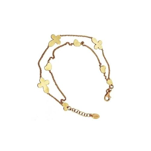 Double Bracelet - Amen Jewels - Mod. Croci Cuori - Argent Massif 925° - Argenté - Femme