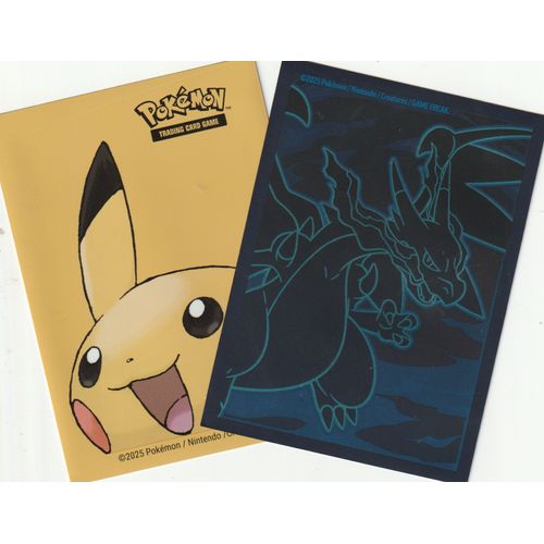 2 Protèges Cartes Pokémon - Dracaufeu/Pikachu