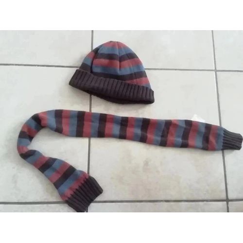 Ensemble Echarpe, Bonnet Grain De Blé Env 1 An.