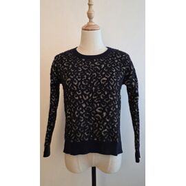 Sweat Zara Noir Avec Détails Dentelle - Taille L - Occasion Très Bon état Pour Un Look Rock Féminin