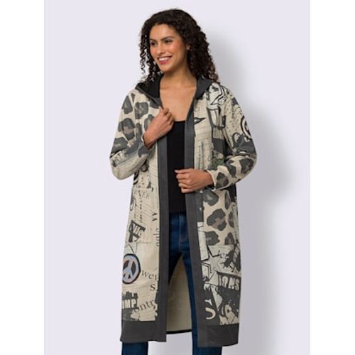 Veste Légère Qualité Polyester Imprimée - Mandarin - Sable-Noir Imprimé