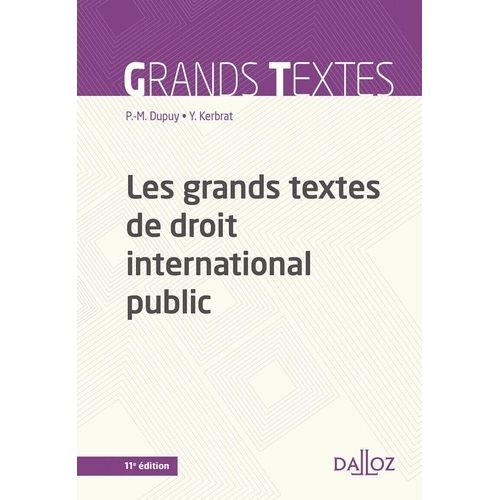 Les Grands Textes De Droit International Public