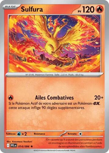 Carte Pokémon - Sulfura - 014/094 - Holo-Rare - Flammes Fantasmagoriques