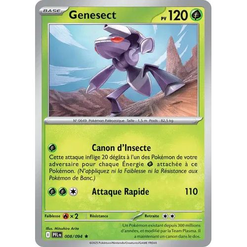 Carte Pokémon - Genesect - 008/094 - Holo-Rare - Flammes Fantasmagoriques