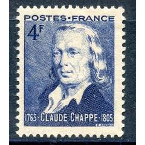 Claude Chappe : Sesquicentenaire Du Télégraphe Optique Année 1944 N° 619 Yvert Et Tellier Luxe