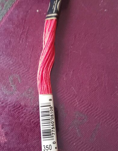 Fil Coton À Broder Mouliné Spécial Dmc 25 Coloris Rouge Numéro 350