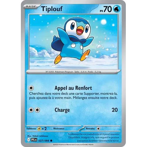 Carte Pokémon - Tiplouf - 027/094 - Flammes Fantasmagoriques